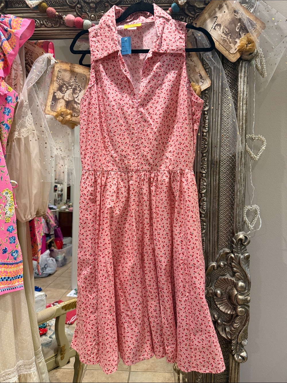 Rare BB Ferrari by Bernie Dexter Drive-in Dress Cherry Tree Lane XL